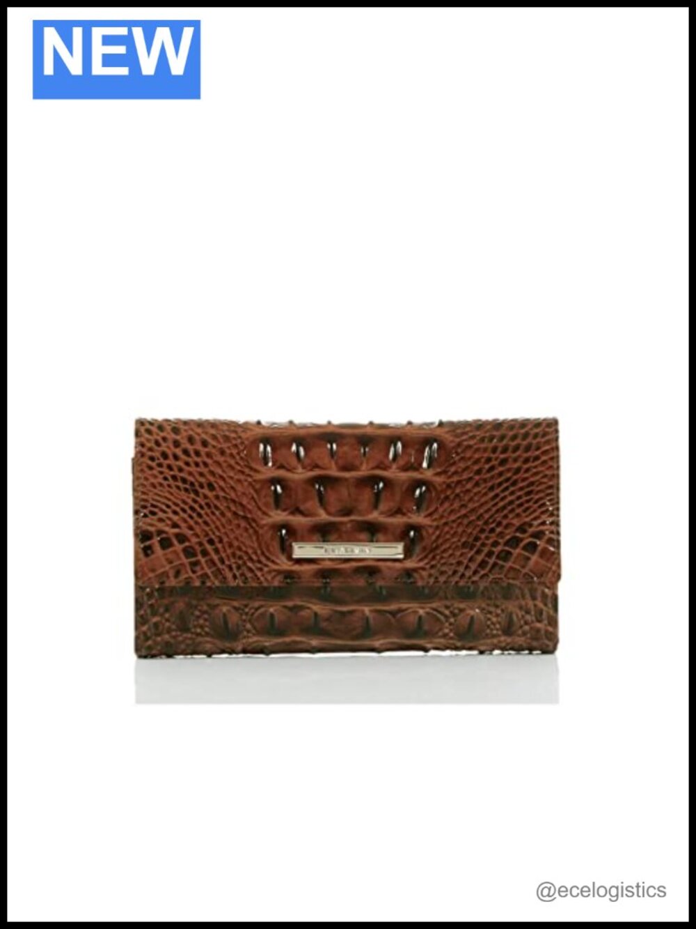 Genuine Leather Tri-Fold Wallet with 12 Card Slots & Magnetic Snap